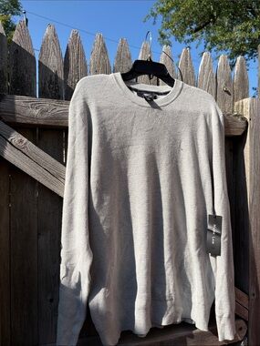 Mark Law large light gray thermal sweatshirt. NWT!